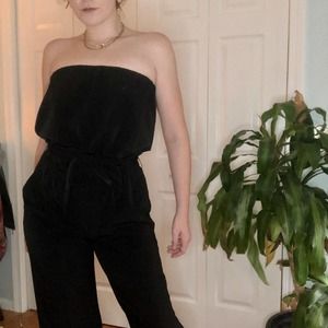 Black Strapless Romper